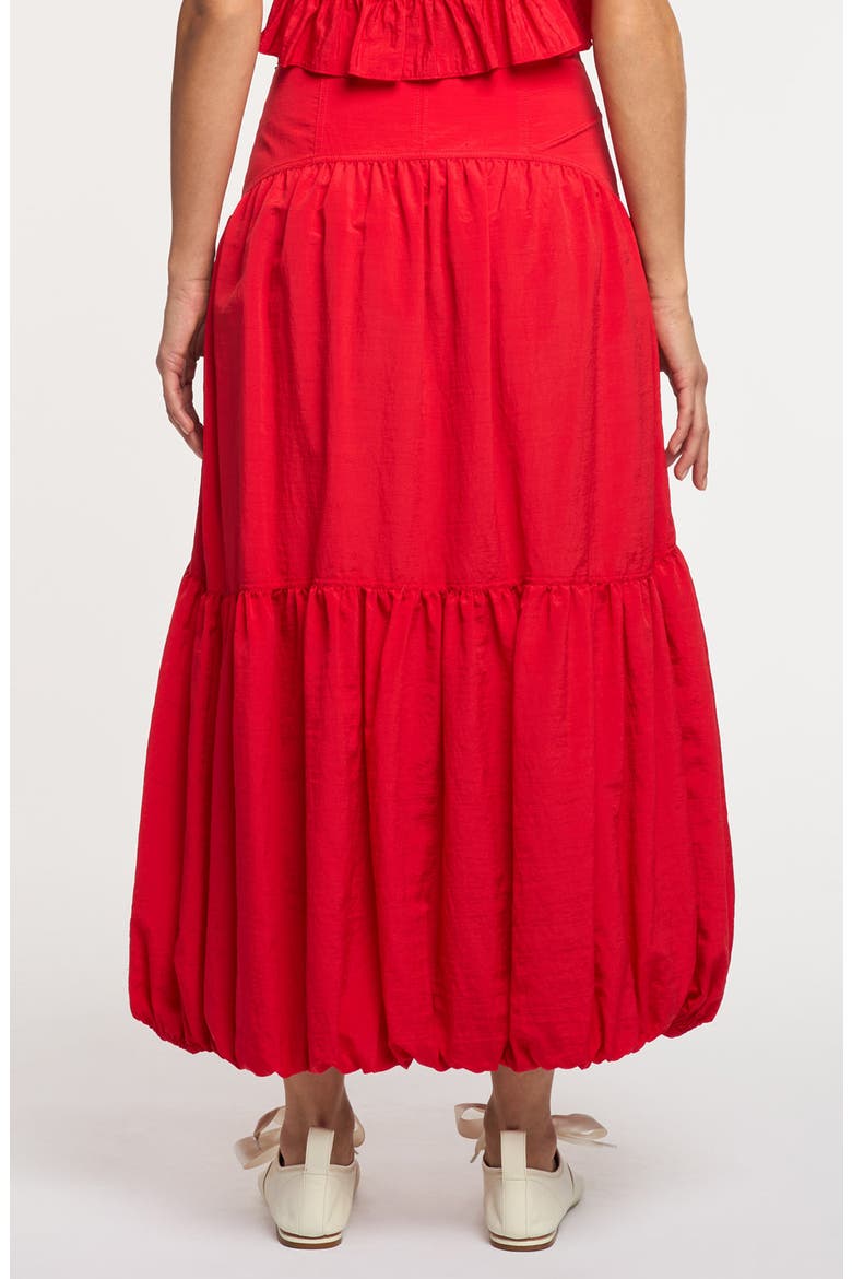 Blythe Tiered Maxi Skirt, Alternate, color, GOJI BERRY