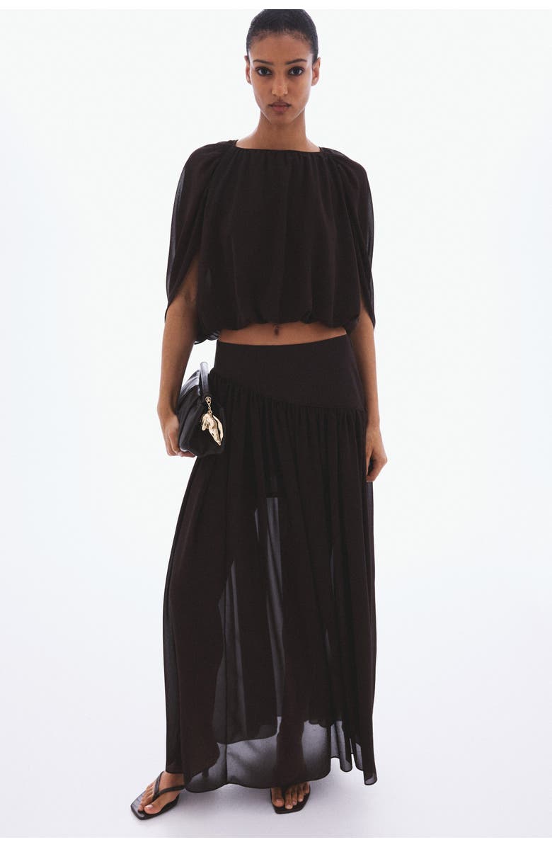 H&M Chiffon Maxi Skirt, Alternate, color, 