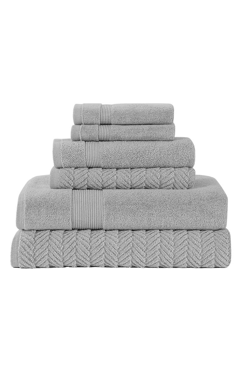 Modern Threads Otis 6-Piece Towel Set, Main, color, Medium Gray
