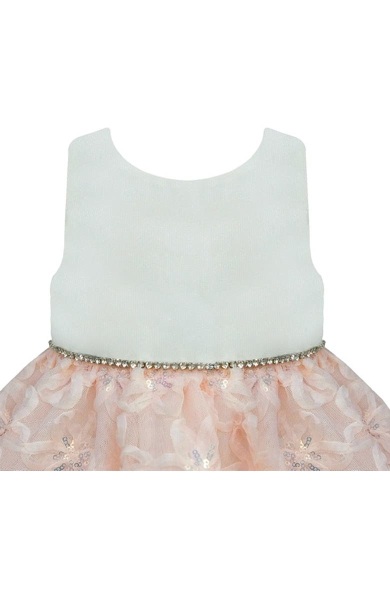 COUTURE PRINCESS Kids' Sleeveless Sequin Soutaché Embroidered Dress, Alternate, color, Ivory/ Blush