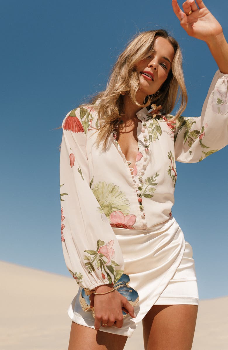 Petal & Pup Marni Floral Button-Up Shirt, Alternate, color, Native Flora