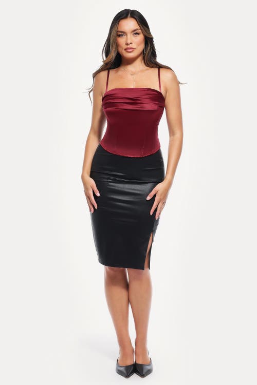 Popilush Draped Sculpting Floral-print Camisole Top In Animal Print