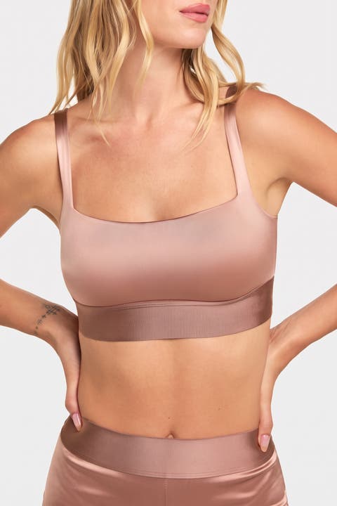 Stretch Satin Square Neck Bralette