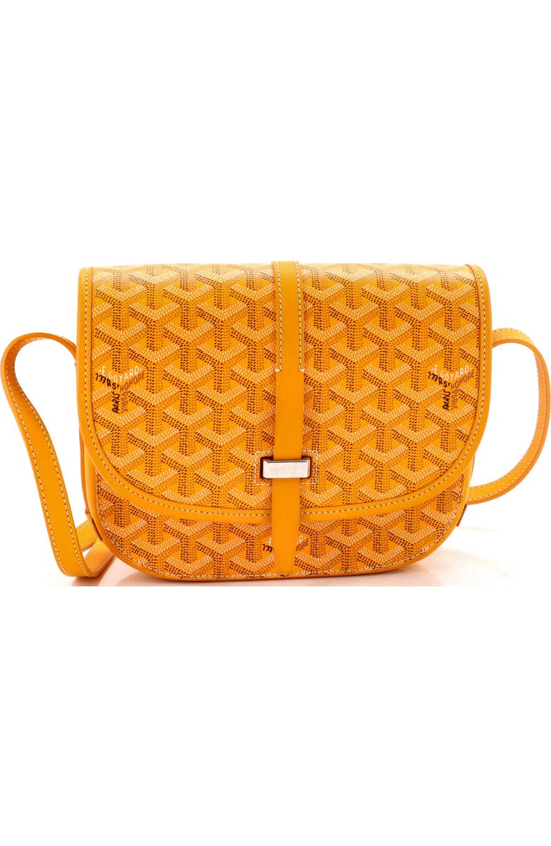 Pre-Owned Goyard Belvedere II Messenger Bag Coated Canvas PM, Main, color, Yellow