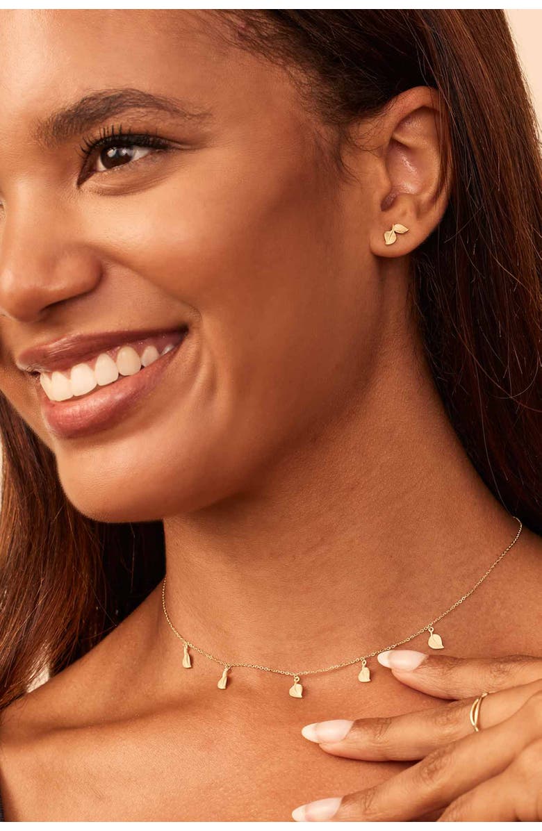 Oradina 14K Yellow Gold New Beginnings Station Choker, Alternate, color, Yellow Gold