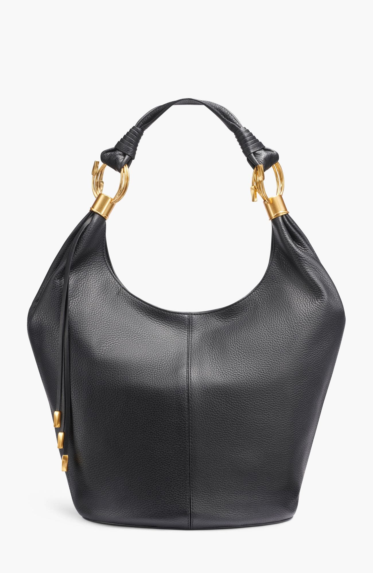 Tartan Hobo Bag, Main, color, Blk/Gold