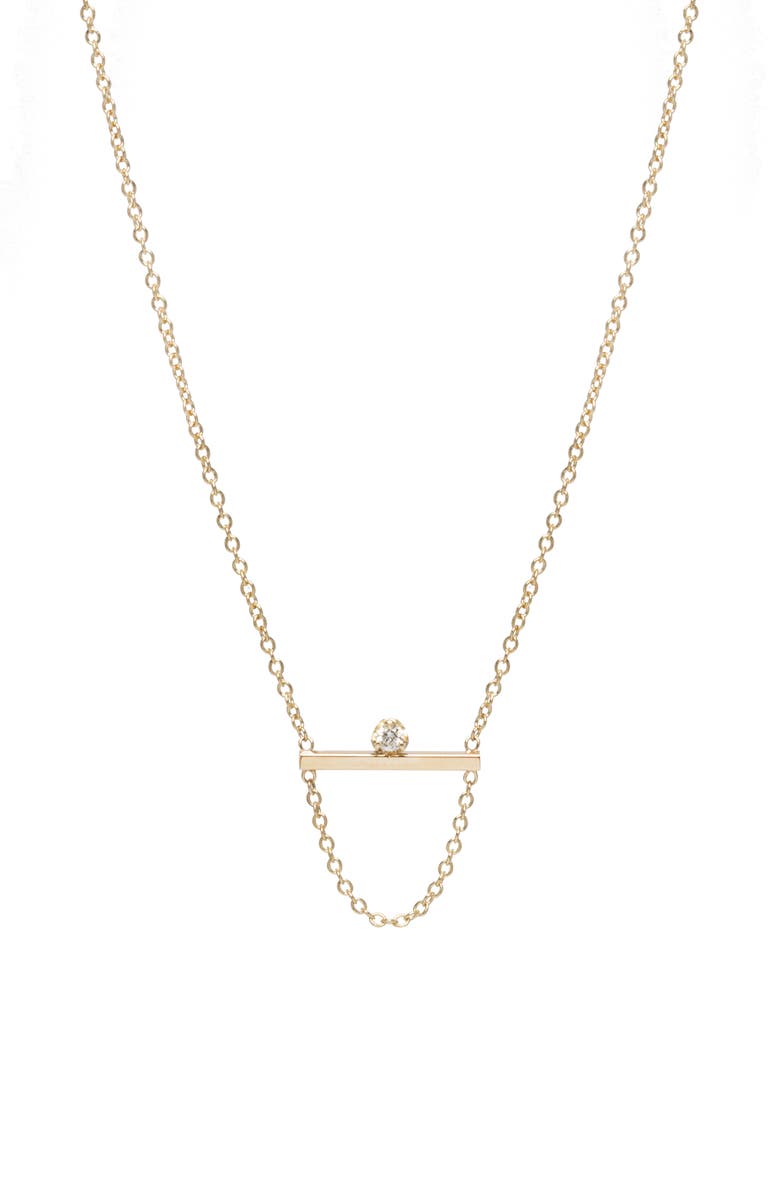 Zoë Chicco Straight Bar Necklace, Main, color, 