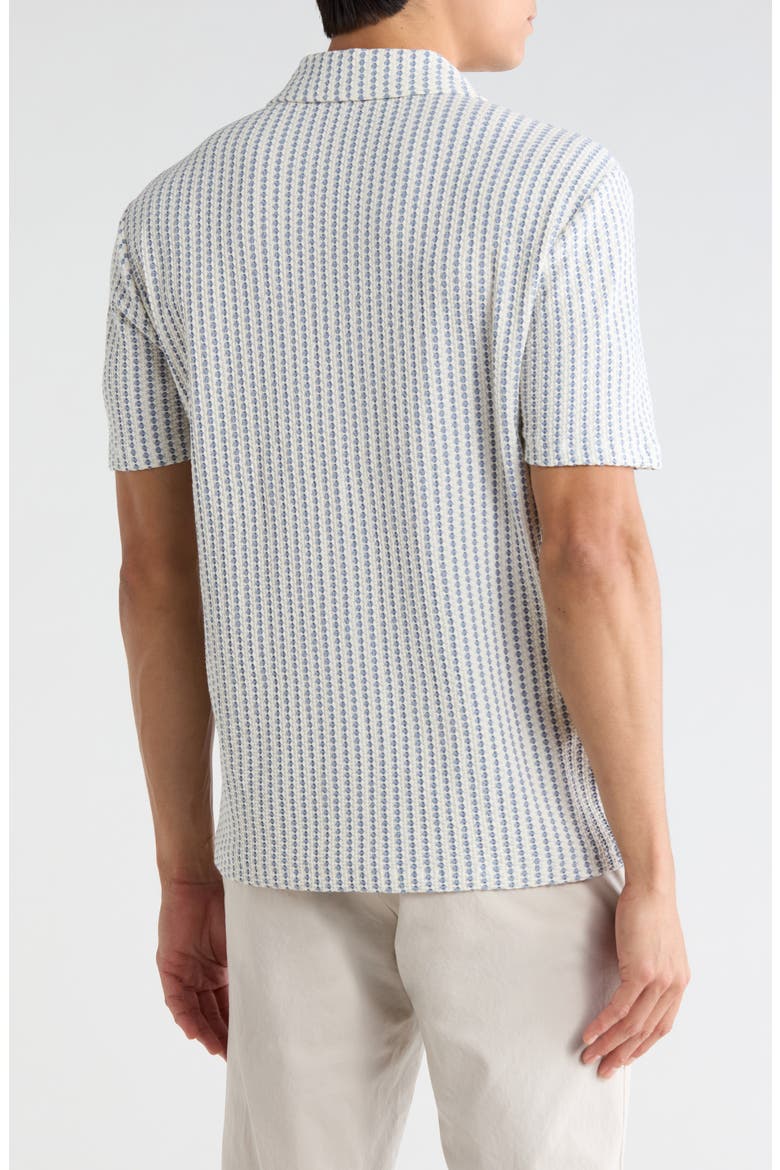 Textured Camp Shirt, Alternate, color, BLUE/ WHITE