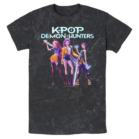 Men's KPop Demon Hunters Girls Group Shot  Graphic T-Shirt