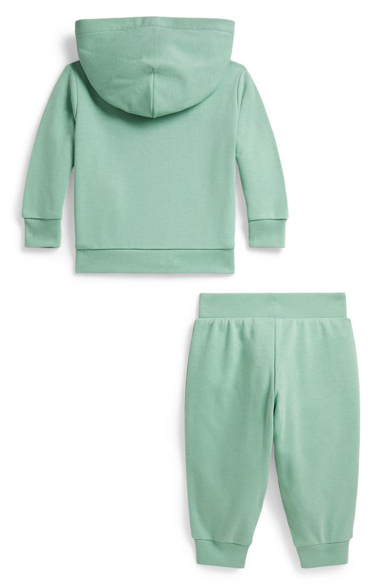 Ralph Lauren Easy French Terry Hoodie & Joggers Set, Alternate, color, Celadon