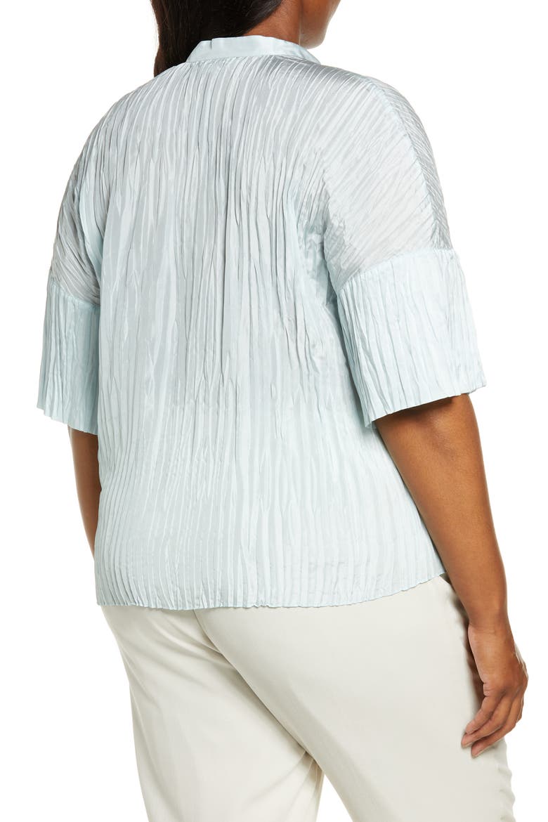 Crushed Silk Short Sleeve Top, Alternate, color, SKY