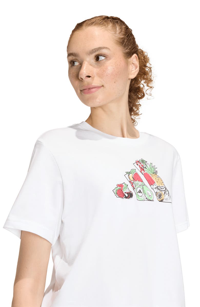 adidas Food Cropped Loose Graphic T-Shirt, Alternate, color,