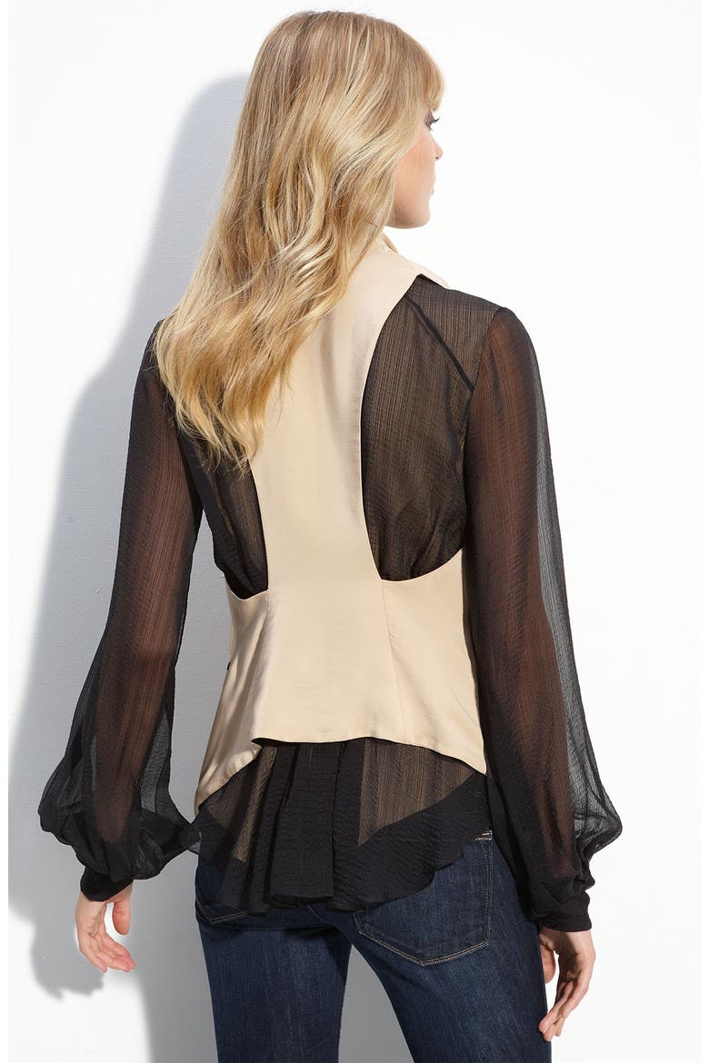Reversible Silk Vest, Alternate, color, SAND