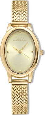Ettika Oval Face Mesh Strap Watch