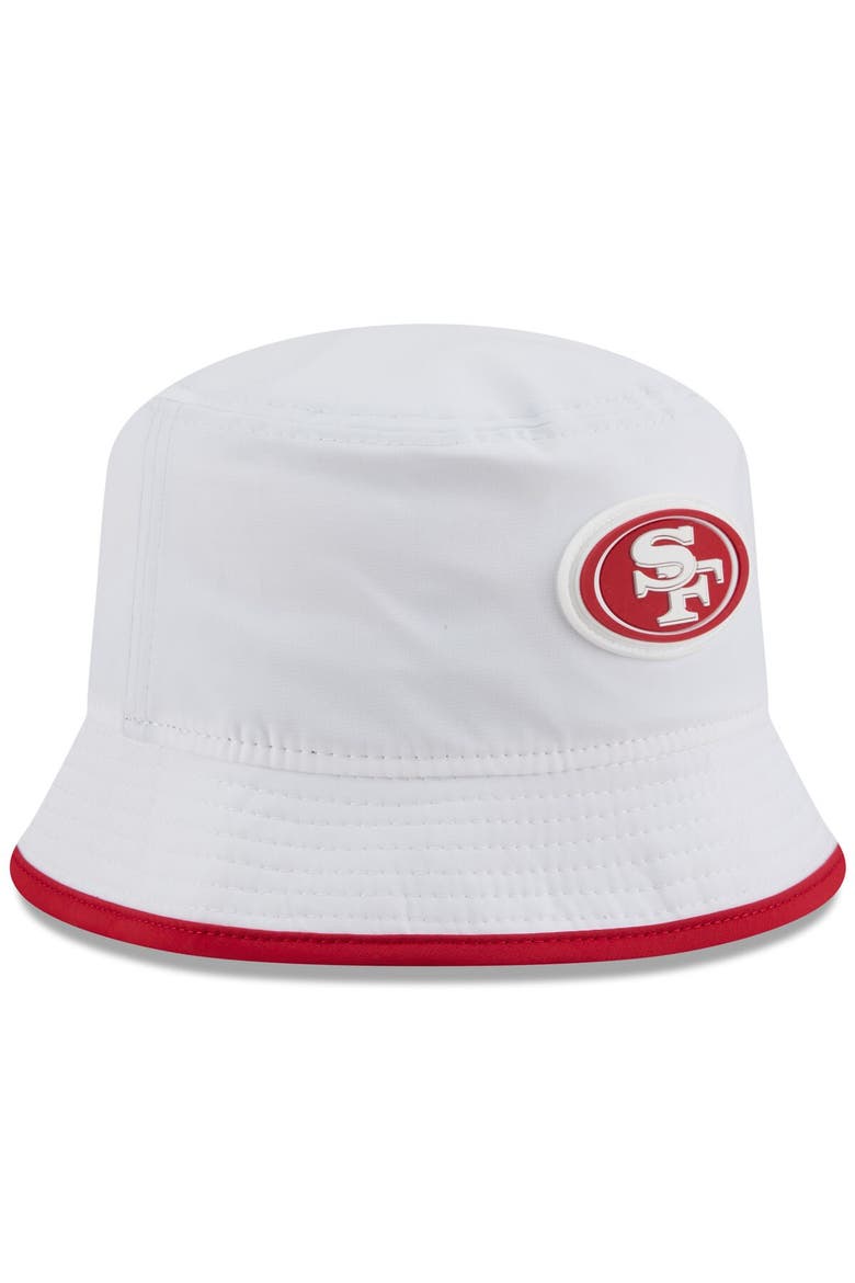 Men's New Era  White San Francisco 49ers 2025 NFL Training Camp Stretch Bucket Hat, Alternate, color, White