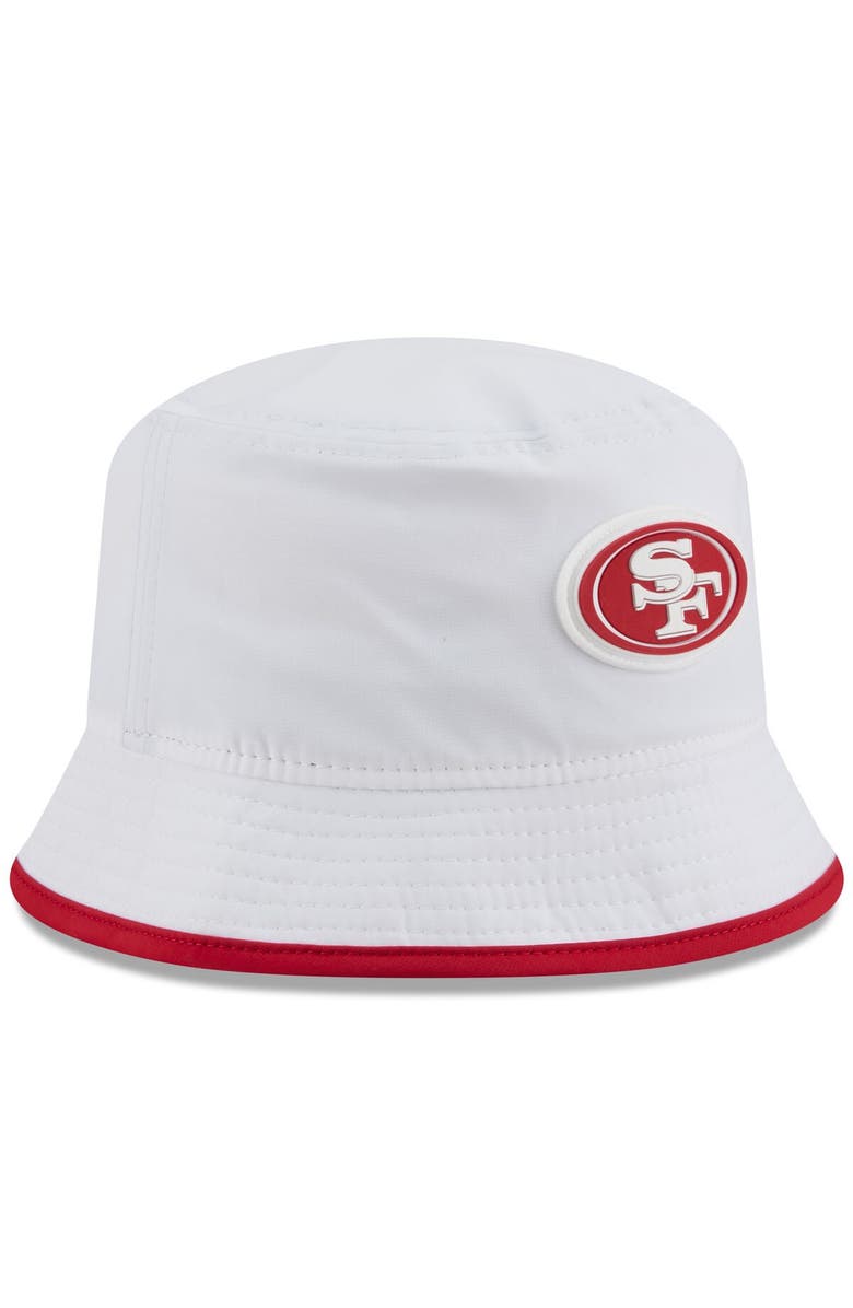 New Era Men's New Era White San Francisco 49ers 2025 NFL Training Camp Stretch Bucket Hat, Alternate, color, White