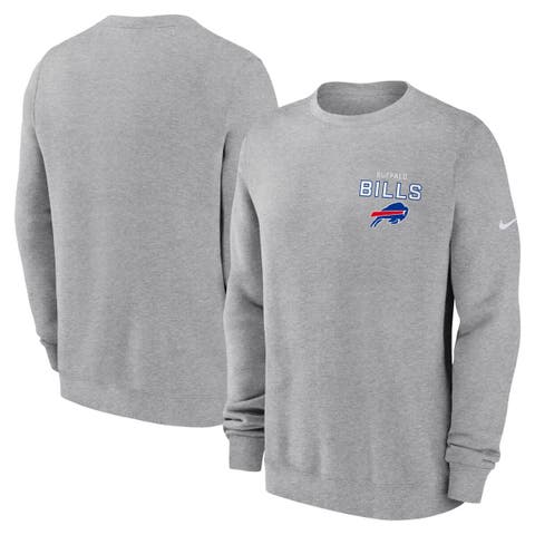 Men's Nike Heather Gray Buffalo Bills Primetime Club Fleece Pullover Sweatshirt