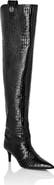 PHILIPP PLEIN Low-Heel Overknee Boots Cocco Print Women