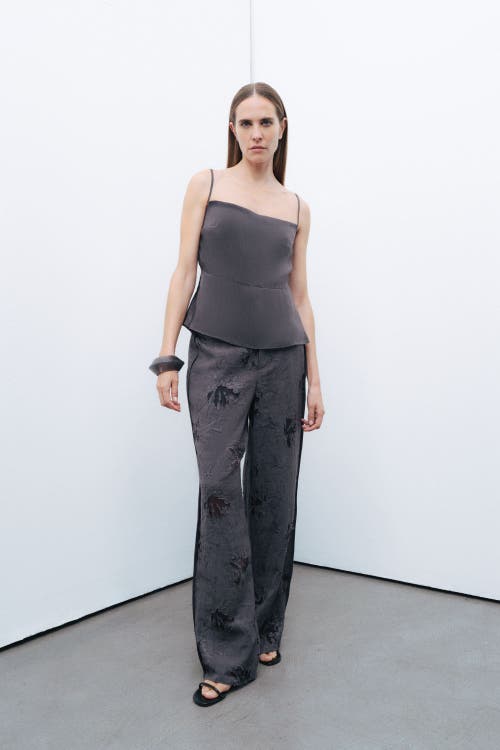 Nocturne Slit Strap Blouse In Anthracite