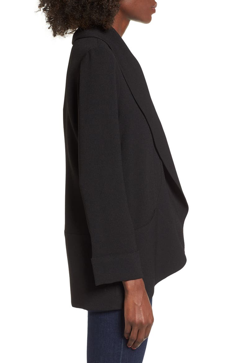 Cocoon Blazer, Alternate, color, BLACK