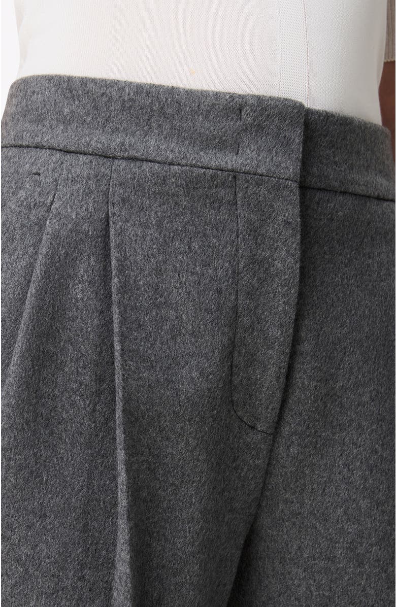 Another Tomorrow Pleated Trouser, Alternate, color, Medium Melange Grey