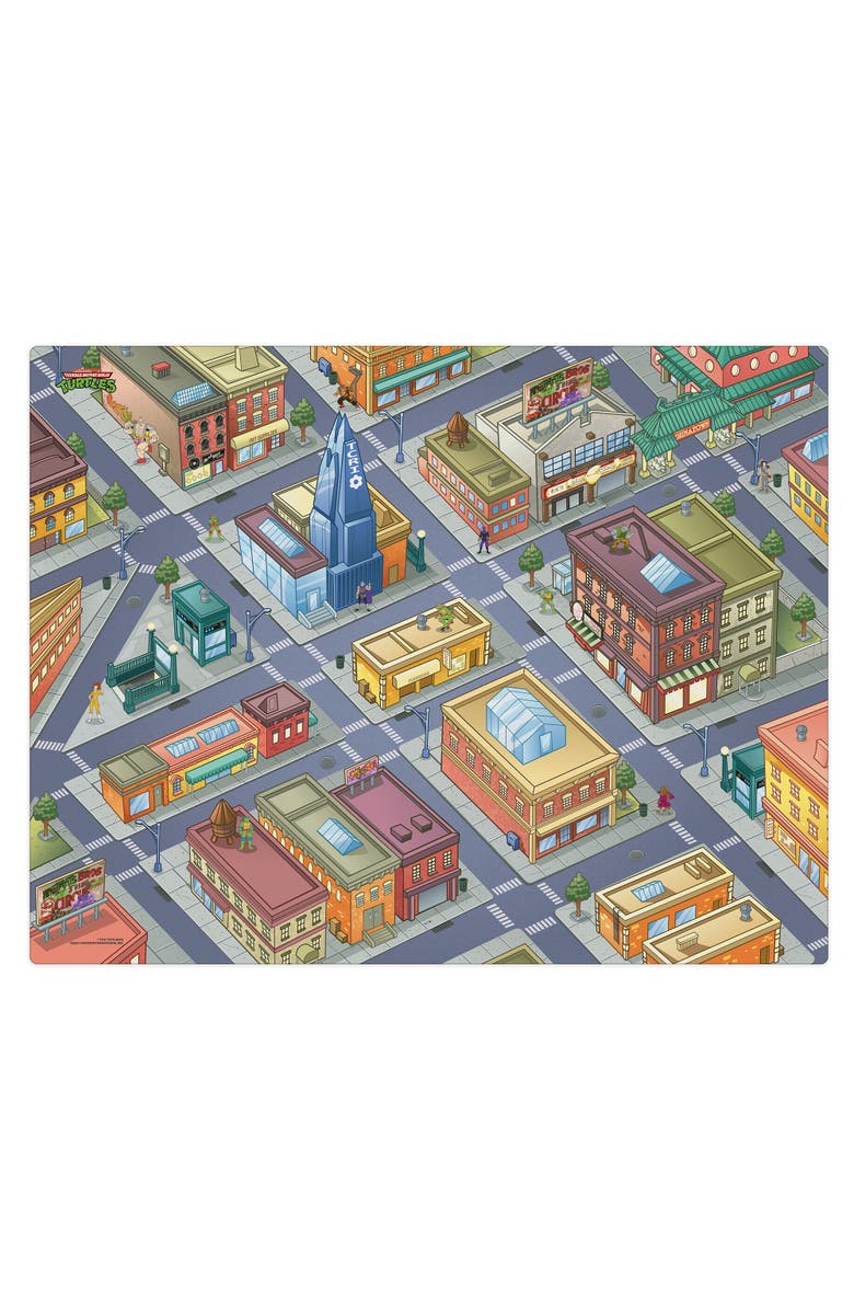 Imaginmat Jumbo Tmnt Floor Playmat & 2 Toy Cars, Main, color, Multicolored