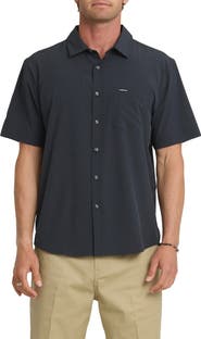Quiksilver Ridgeport Regular Fit Short Sleeve Performance Button-Up Shirt