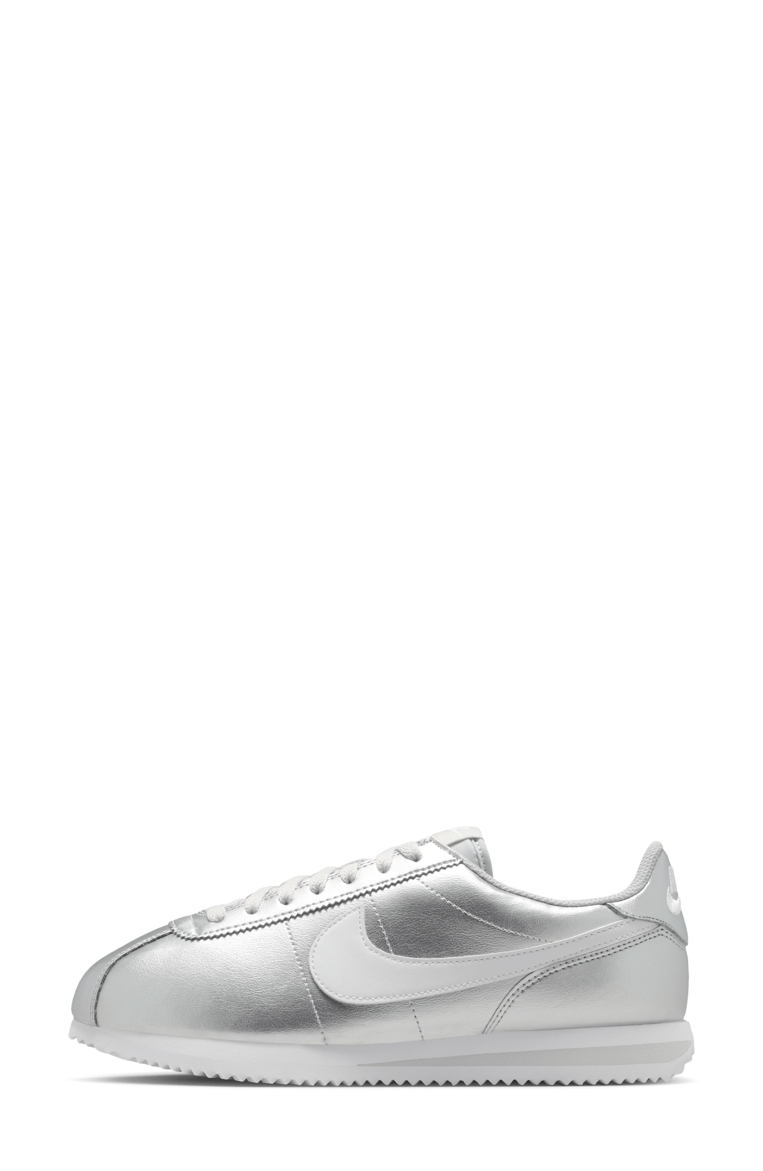 Nike Cortez Sneaker, Alternate, color, Metallic Silver/ Grey/ White