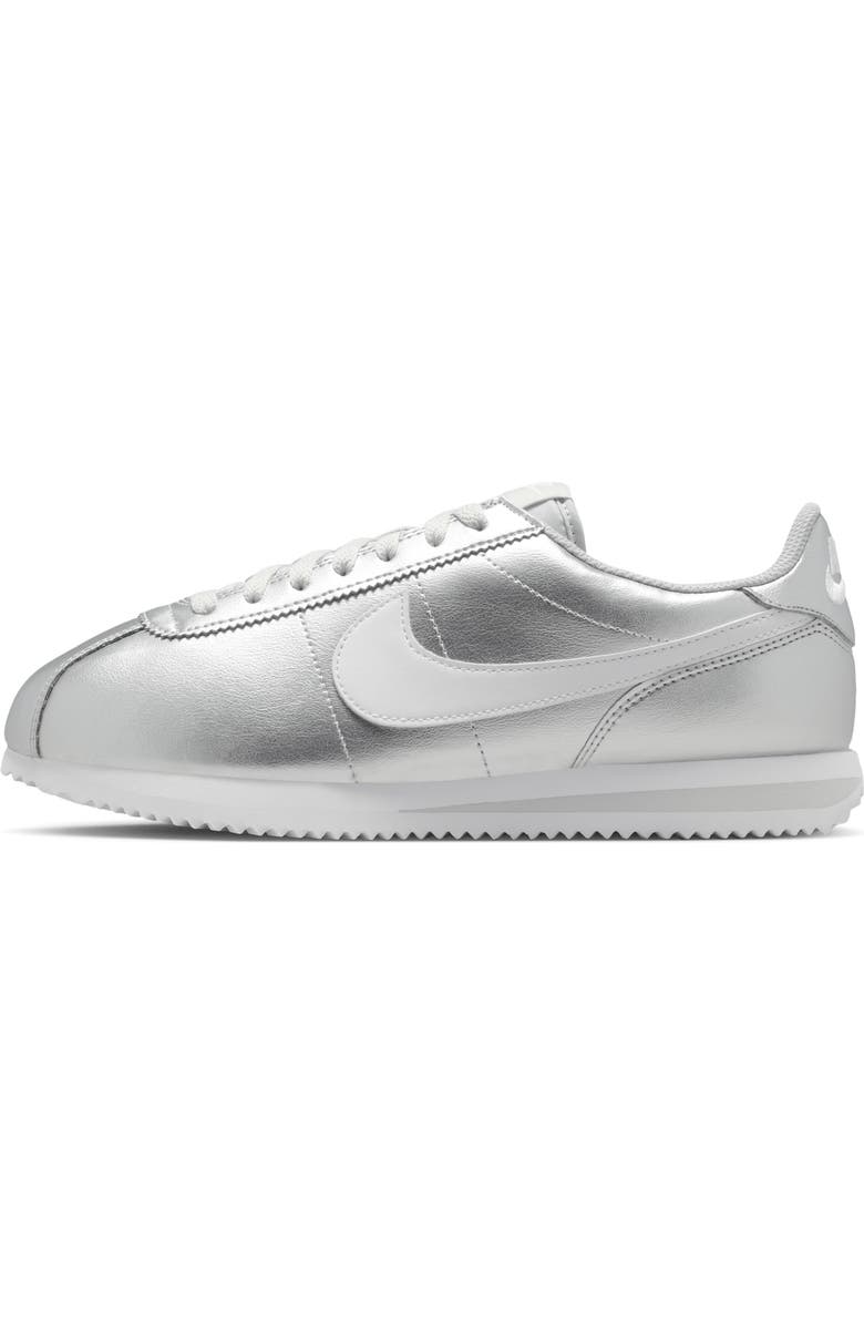 Nike Cortez Sneaker, Alternate, color, Metallic Silver/ Grey/ White