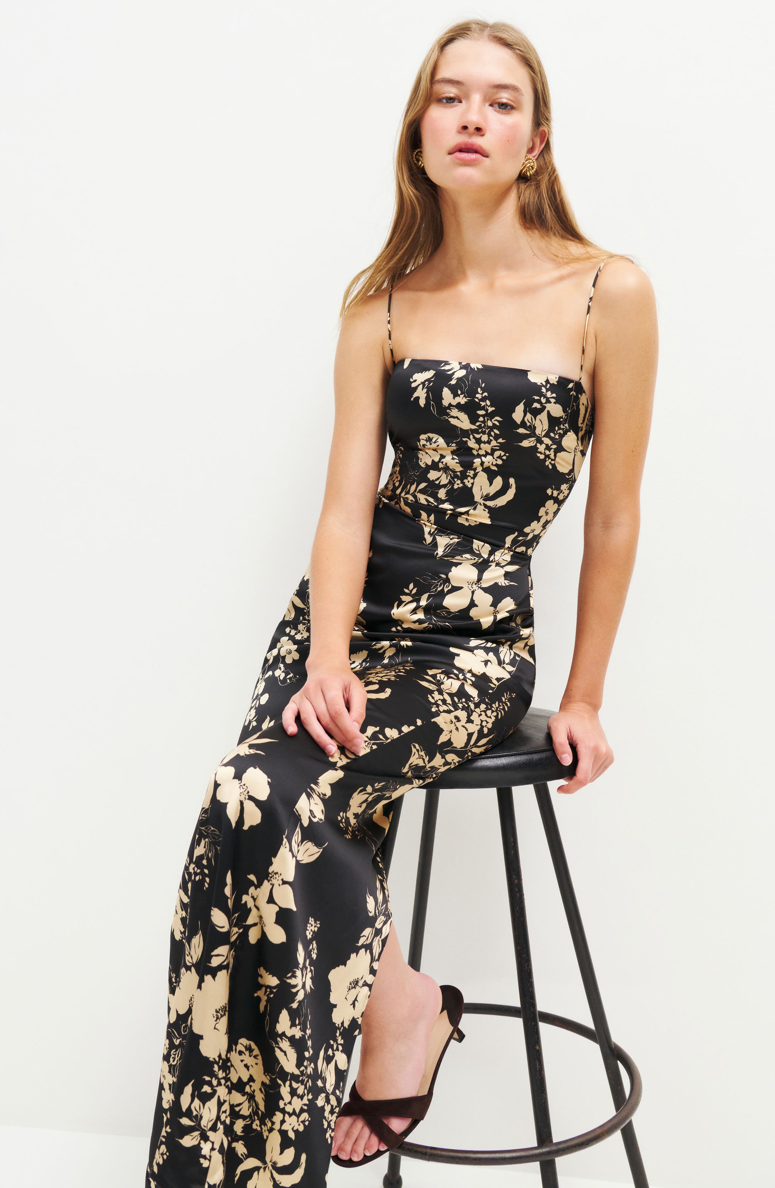 petite frankie silk dress Reformation Frankie Silk Dress