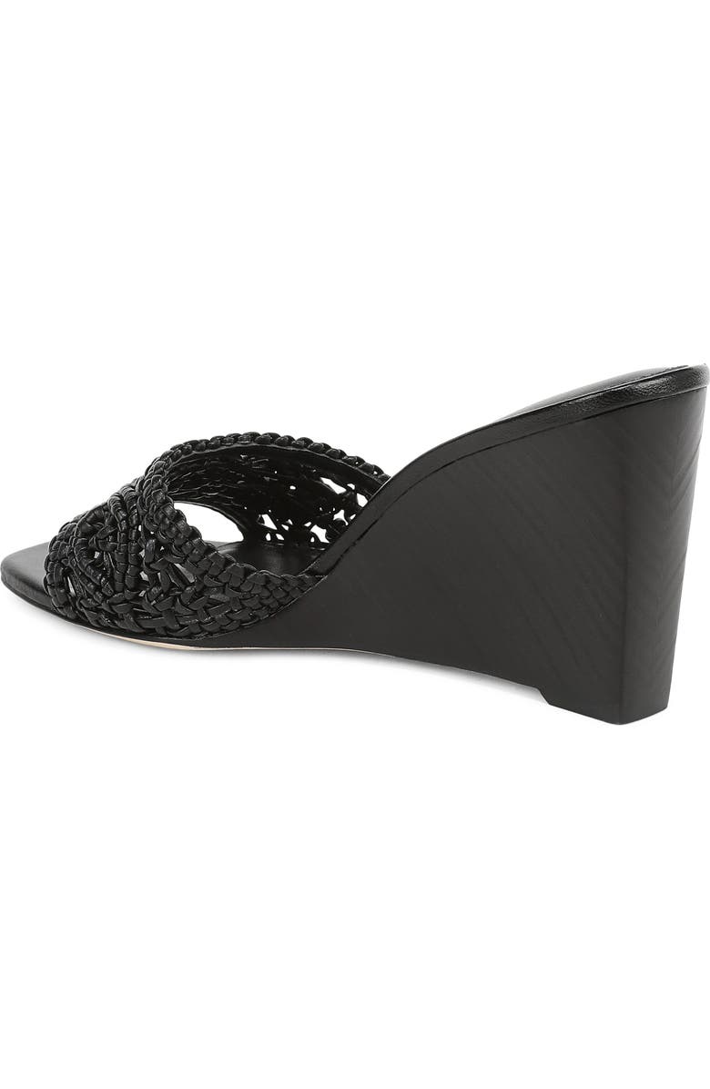 Veronica Beard Ellen Macramé Wedge Slide Sandal, Alternate, color, Black