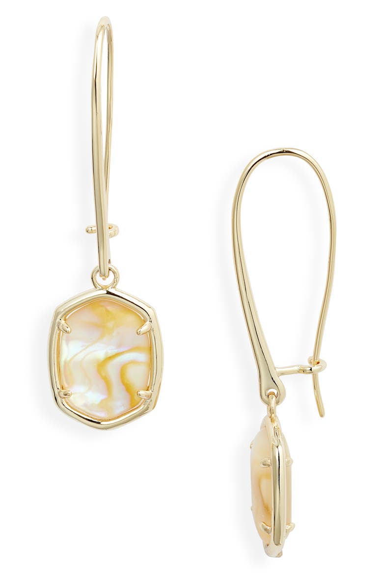 Daphne Wire Drop Earrings, Main, color, GOLD IRIDESCENT ABALONE
