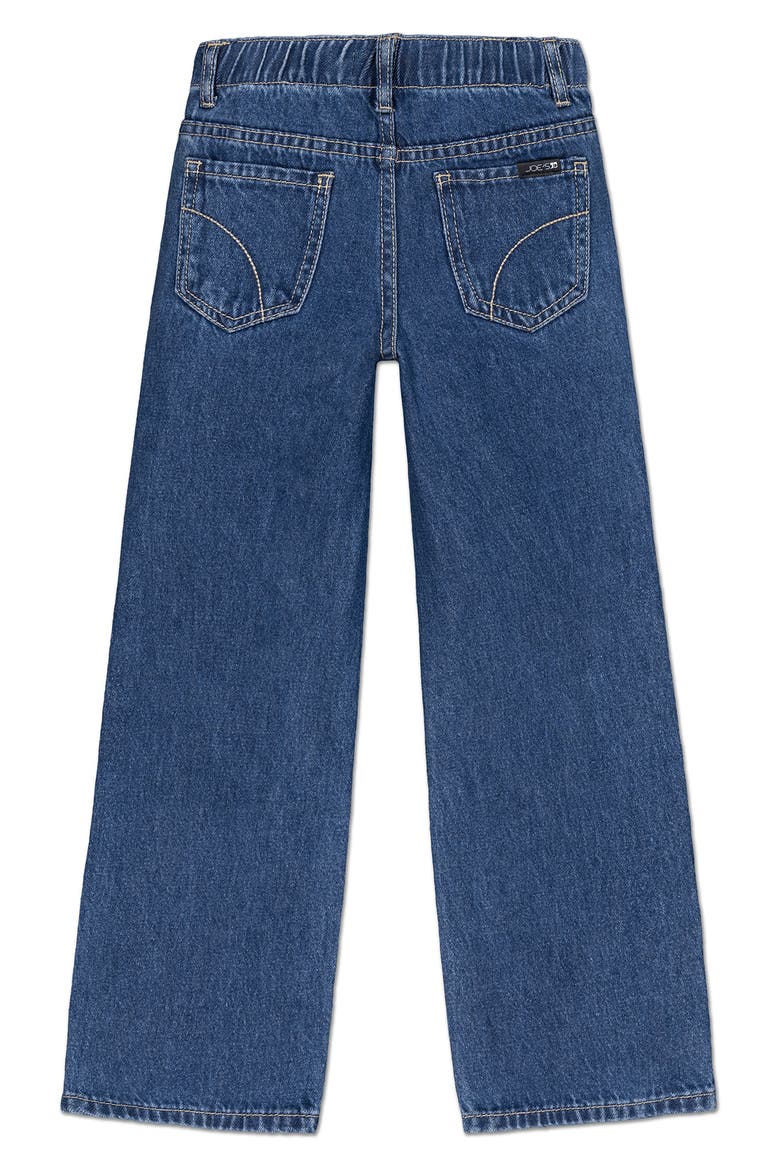 Kids' Mia Embroidered Floral Wide Leg Jeans, Alternate, color, DK WASH