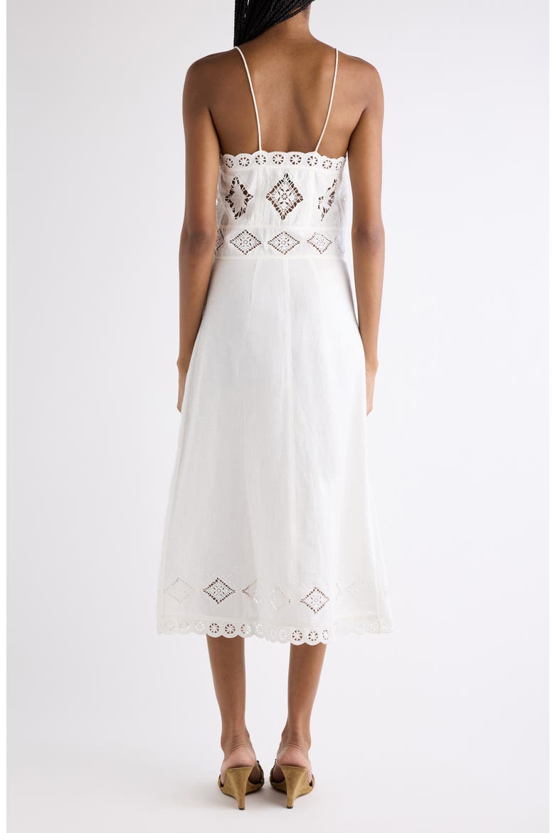 Nelsane Embroidered Lace Sundress, Alternate, color, WHITE