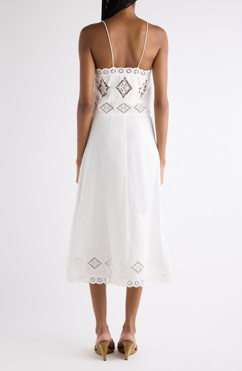 Isabel Marant Nelsane Embroidered Lace Sundress, Alternate, color, White