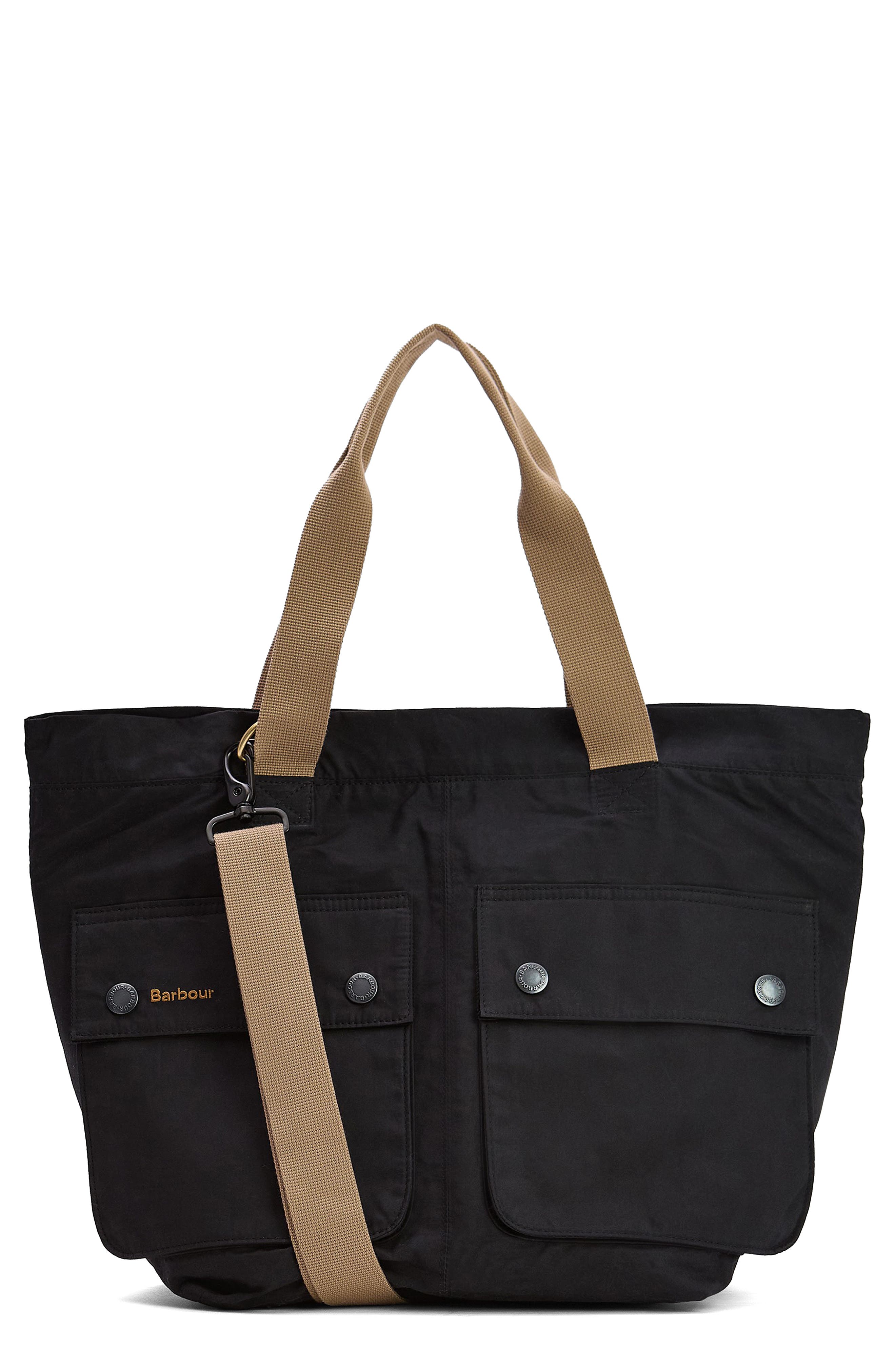 Transport Carryall Tote, Main, color, BLACK/ MODERN TARTAN