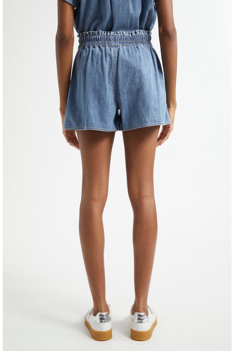 Wilder Drawstring Denim Shorts, Alternate, color, STARLIGHT