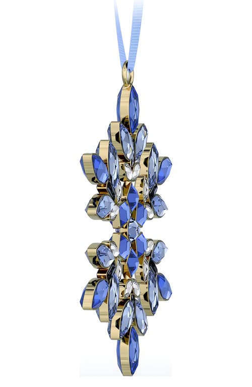 Swarovski Gema Crystal Snowflake Holiday Ornament In Blue