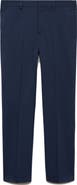 MANGO Superslim Fit Dark Blue Flat Front Stretch Dress Pants