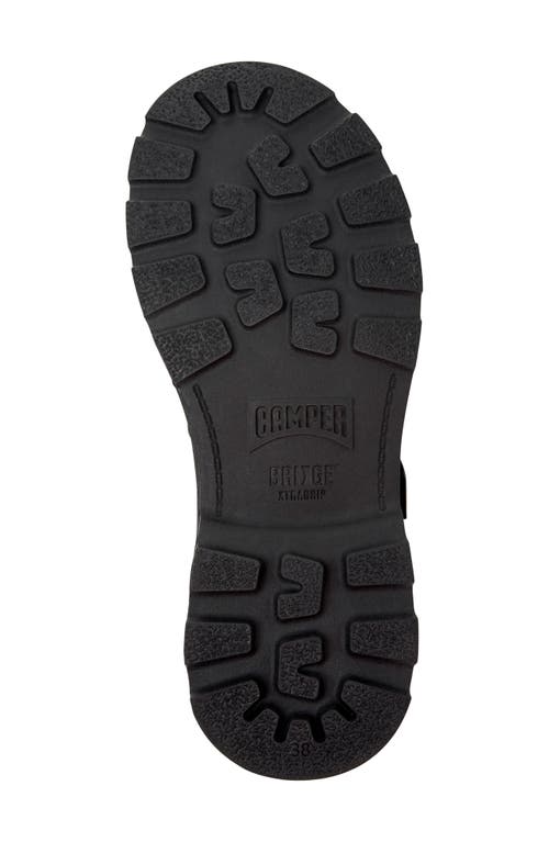 Camper Buckle-strap Leather Loafers In Black