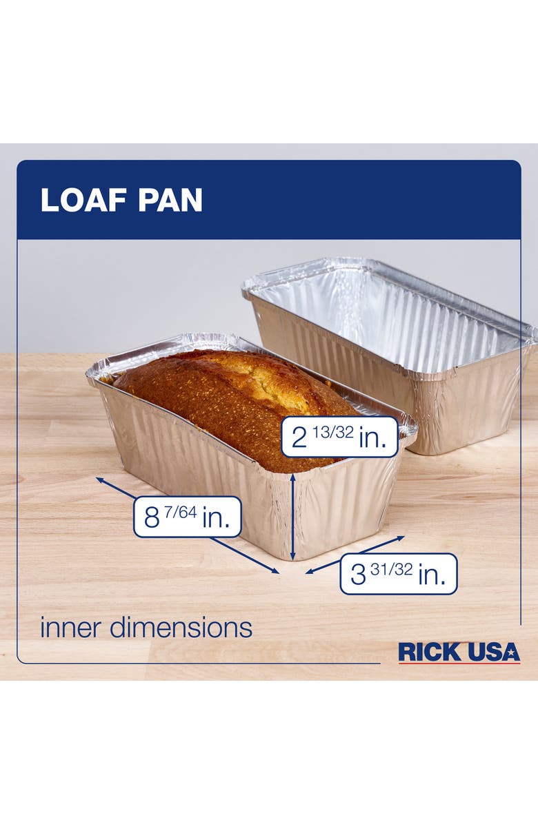 RICK USA 8 Inch Aluminum Loaf Pan, 25 Pack, Alternate, color, 