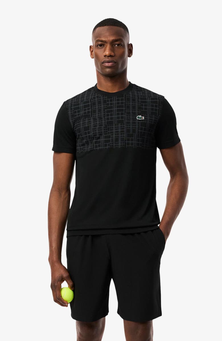 Lacoste Tech Shorts, Alternate, color, Black/ Gold