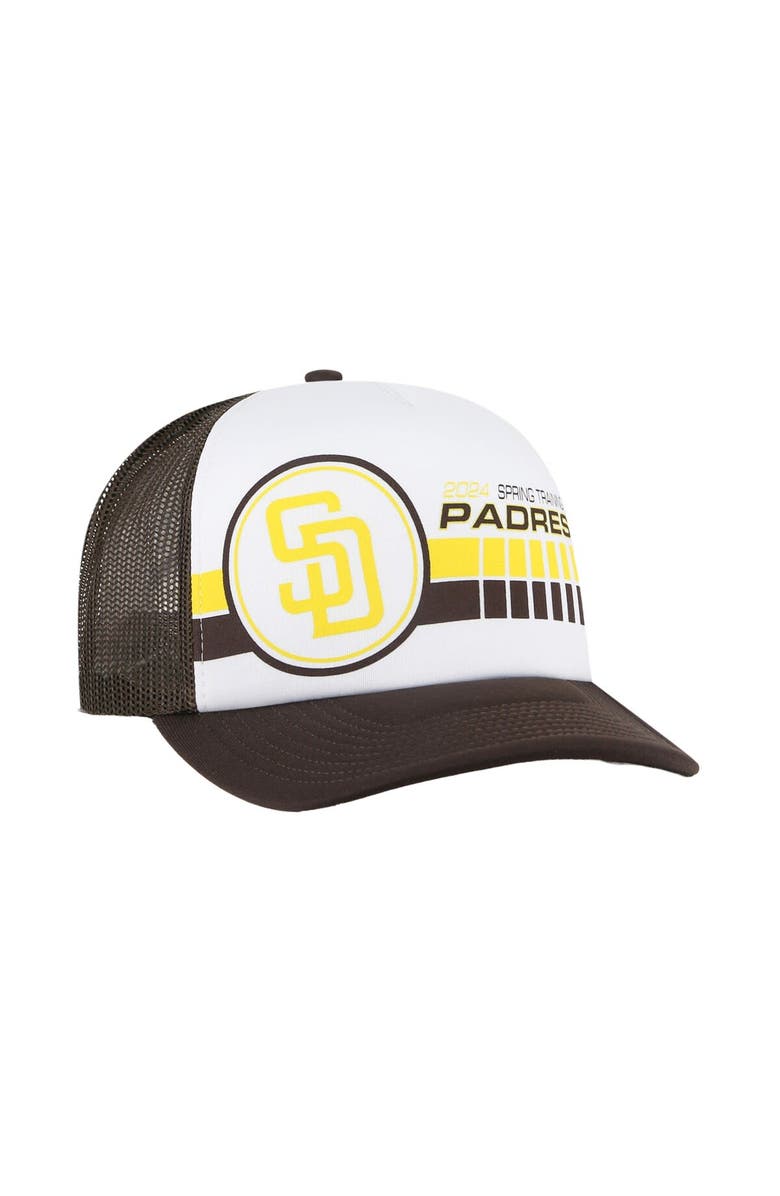 '47 Men's '47  White/Brown San Diego Padres 2024 Spring Training Foam Trucker Adjustable Hat, Alternate, color, 