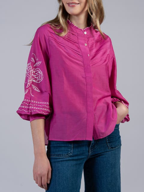 Camellia Silk Cotton Blouse