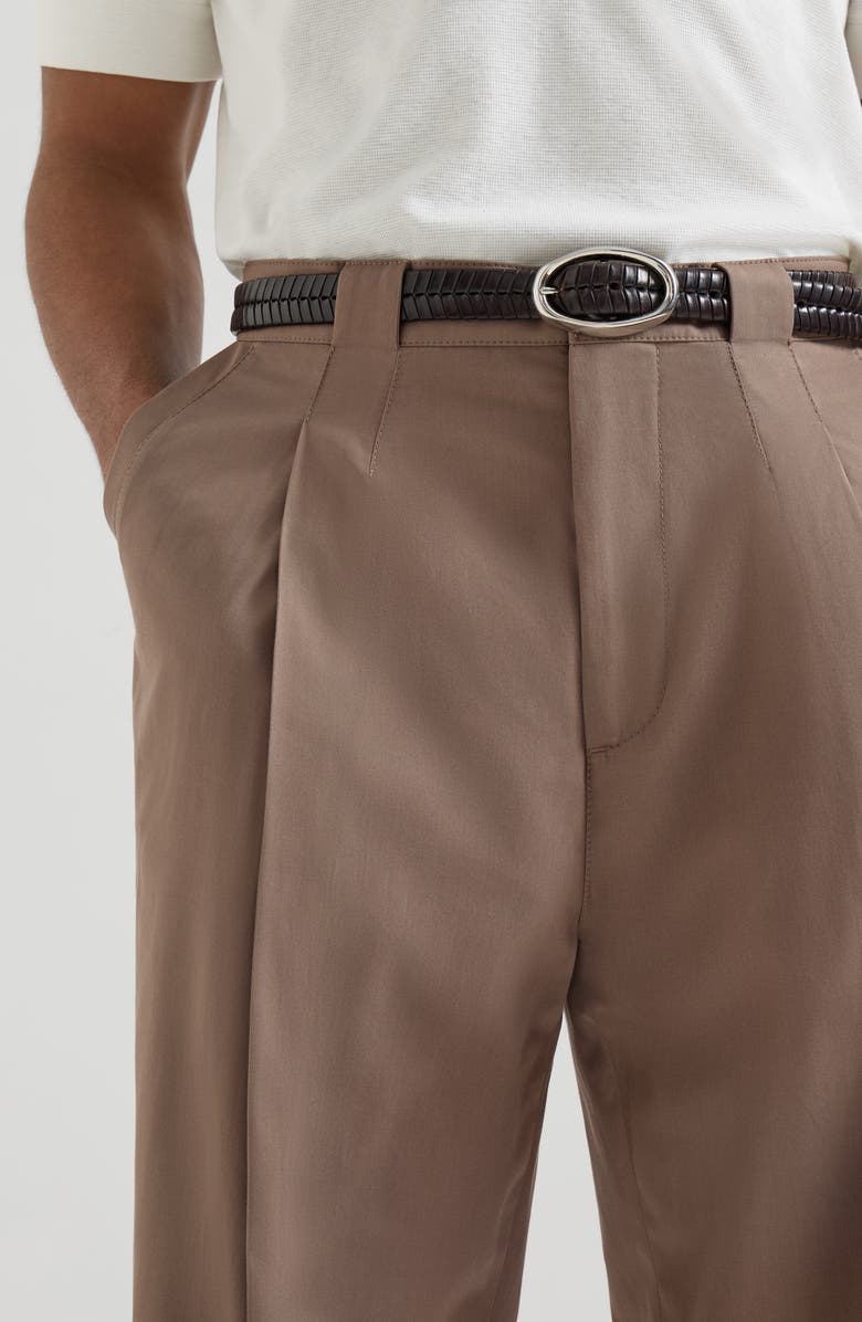 Brunello Cucinelli Cotton twill trousers, Alternate, color, Hazelnut