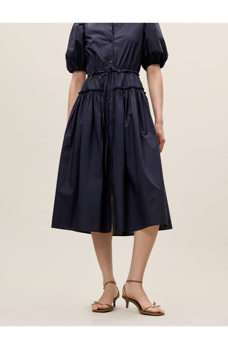 Rebecca Taylor Poplin Shirt Dress, Alternate, color, Dark Navy