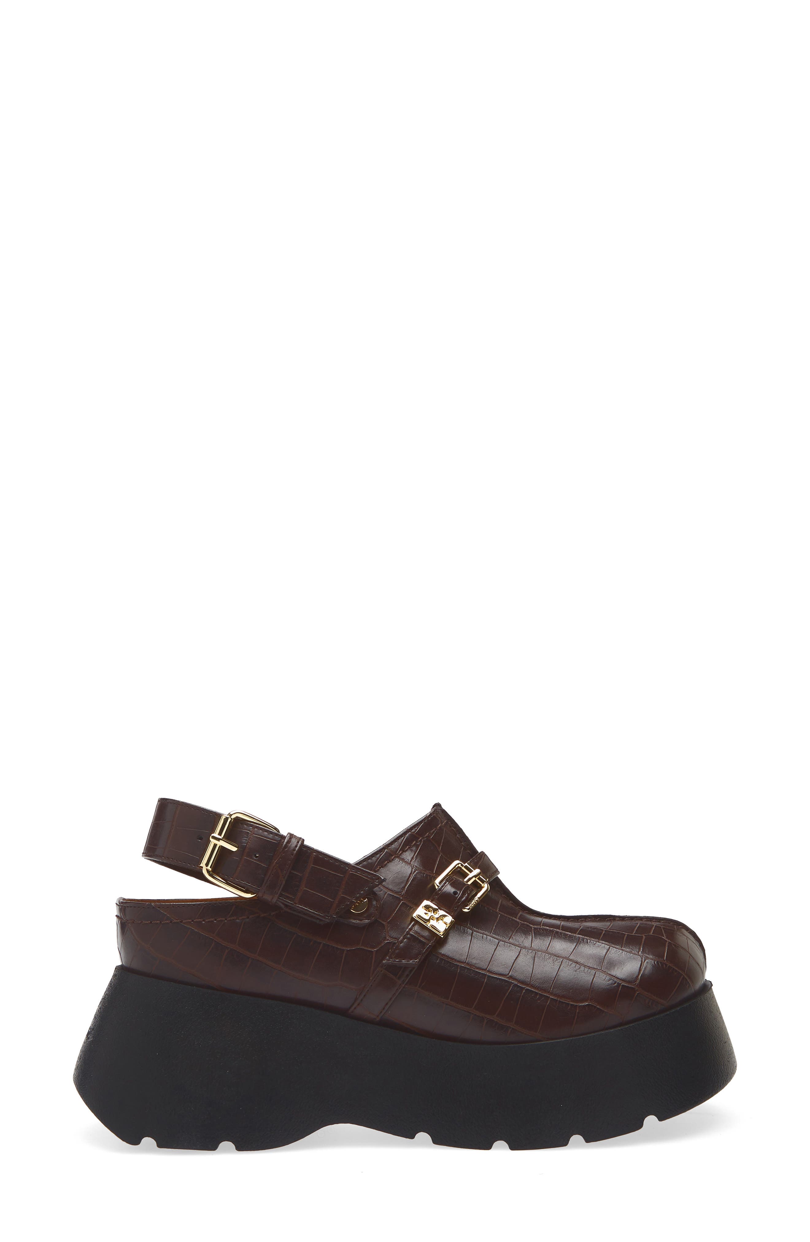 Ganni Kat Platform Mule, Alternate, color, Chocolate Fondant
