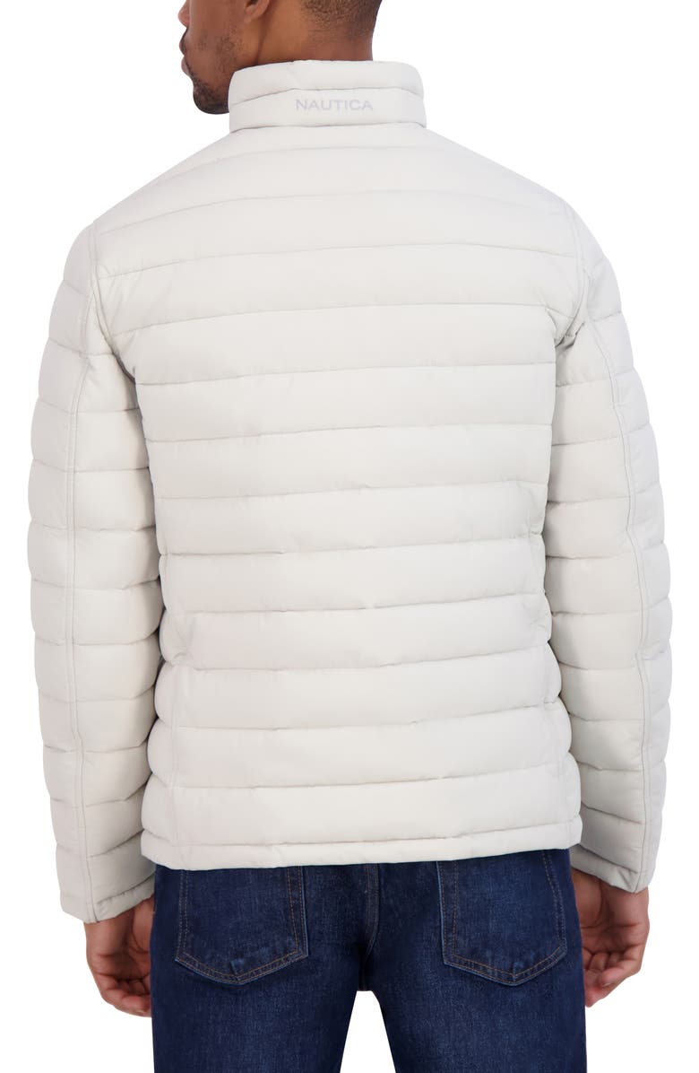 Nautica Water Resistant Reversible Puffer Jacket, Alternate, color, Cloud Grey