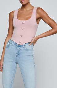 L'AGENCE Dove Pointelle Sweater Tank