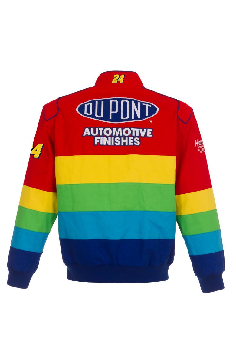 JH DESIGN Men's JH Design Red/Blue Jeff Gordon Twill Uniform Full-Snap Jacket, Alternate, color, Red